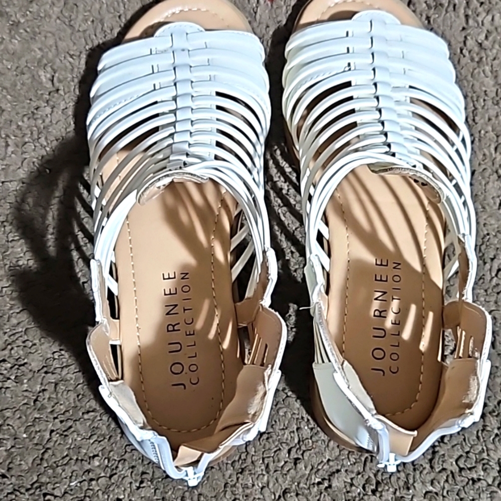 Journee collection sandals, gladiator caged design